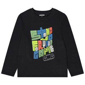 Camiseta de manga larga de jersey con estampado fantasía para niño 