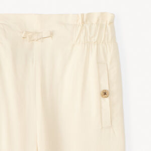Pantalón recto de tela lisa niña 