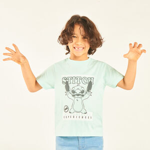 Camiseta de manga corta con estampado de Stitch de Disney para niño 