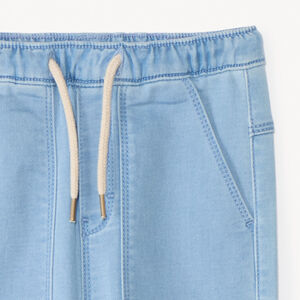 Pantalón jogger estilo vaquero liso con bolsillos para bebé niño 