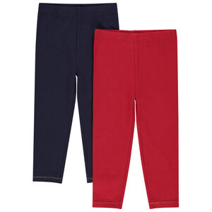 Juego de 2 leggings lisos de algodón ecológico Main Juego de 2 leggings lisos de algodón ecológico
