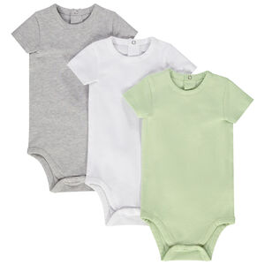 Pack de 3 bodies manga corta para bebé niño. 
