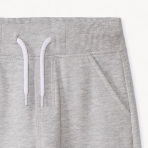 Pantalón jogging de felpa gris liso para niño 