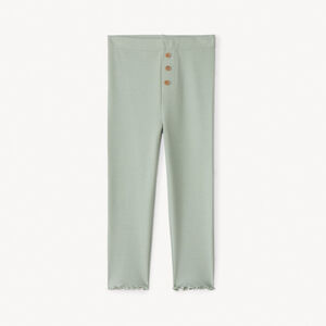 Camiseta lisa acanalada con botones para bebé niña 