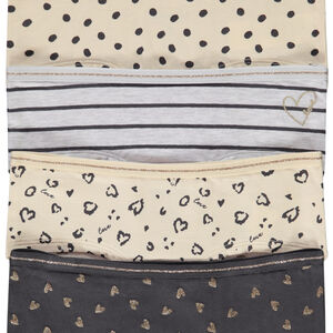 Pack de 4 shorties de jersey con estampado fantasía niña 
