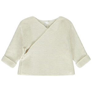 Chaleco de punto liso con efecto corazón para bebé 