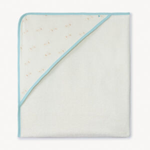 Capa de baño de esponja y terciopelo con estampado 