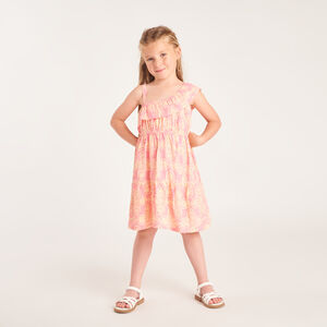 Ropa asimétrica con estampado divertido para niña 