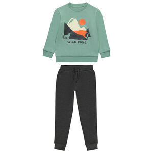 Conjunto de chándal y sudadera de manga larga con diseño para niño 