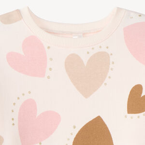 Sudadera de felpa oversize para bebé niña con estampado divertido. 