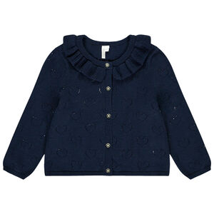 Chaleco de punto de manga larga para bebé niña 