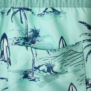 Short de baño largo con estampado fantasía para niño 