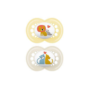 Pack 2 chupetes látex Original 6M+ (modelo aleatorio) 