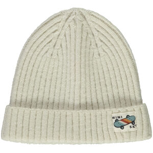 Gorro de canalé con etiqueta impresa para bebé niño 