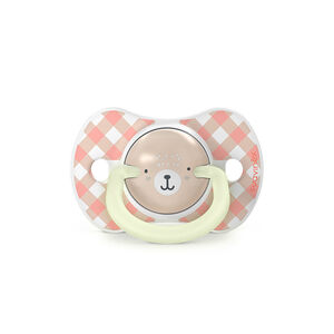 Lote de 2 chupetes de silicona SX Pro 0-6M Wild&Free día/noche rosa 