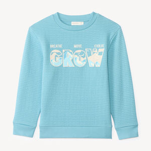 Sudadera para niño de punto texturizado y estampado divertido 