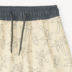 Bañador a rayas con estampado de palmera para niño 