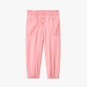 Pantalon en toile unie doublée pour bébé fille  Main Pantalon en toile unie doublée pour bébé fille