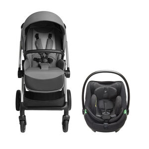 Cochecito duo Athéna Xelium con asiento de coche i-Prim gris y negro 