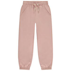 Pantalón de jogging liso de felpa con corte holgado niña 