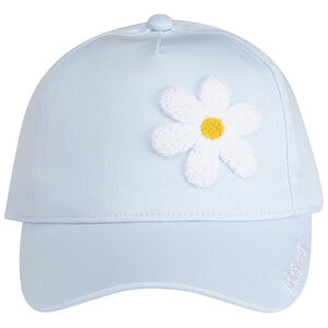 Gorra con parche de flor efecto bucles 3D para niña 