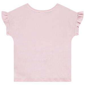 Camiseta de manga corta con motivo de mariposa en lentejuelas niña 