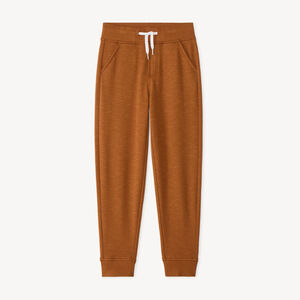 Pantalón de chándal liso de felpa para niño 