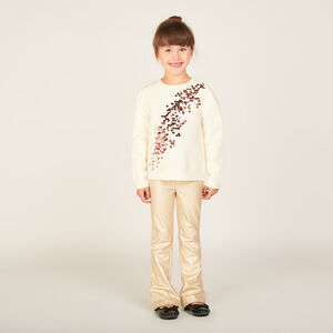 Suéter de punto con grandes lentejuelas para niña  Main Suéter de punto con grandes lentejuelas para niña