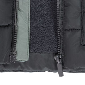 Plumífero efecto color block con capucha desmontable para bebé niño 