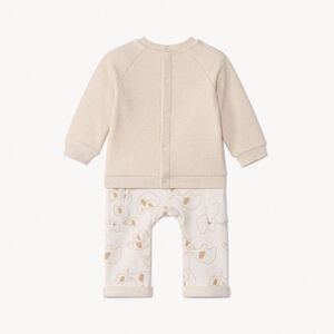 Conjunto de 2 piezas de felpa con estampado de elefantes para bebé 