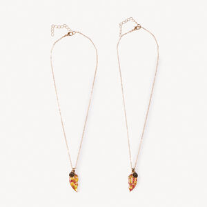 Conjunto de 2 collares de amistad de medio corazón para niña 