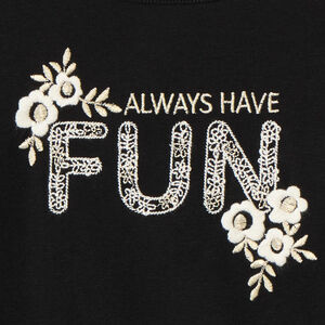 Camiseta de manga larga bordada para niña 