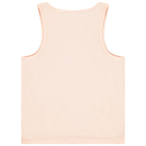 Camiseta sin mangas de punto slub estampada niña 