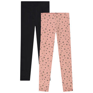 Lot de 2 leggings en jersey pour fille 