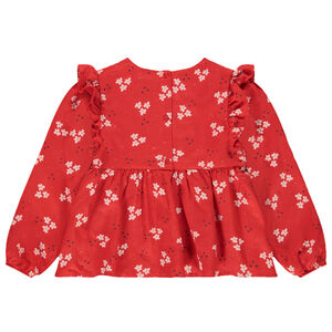 Túnica de manga larga con estampado floral niña 