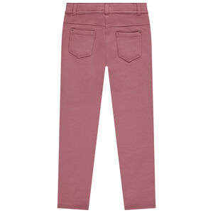 Pantalón liso de felpa niña 