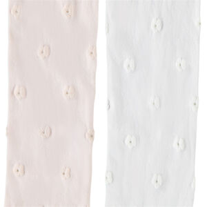 Lot de 2 collants fins avec motif fleuri en relief pour bébé fille 