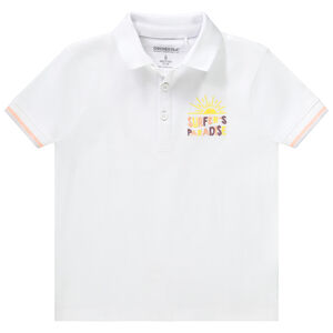 Polo manches courtes en jersey avec broderies pour garçon 