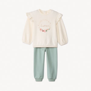 Conjunto de sudadera + pantalones de chándal fantasía para bebé niña  Main Conjunto de sudadera + pantalones de chándal fantasía para bebé niña