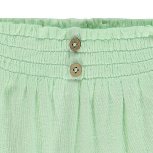 Short efecto punto smock en jersey arrugado para niña 