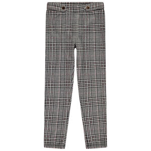Leggings de milano a cuadros con detalles decorativos para niña  Main Leggings de milano a cuadros con detalles decorativos para niña