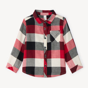 Camisa de cuadros de manga larga para bebé niño 