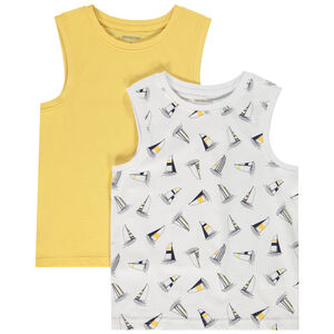 Pack de 2 camisetas sin mangas de jersey niño 