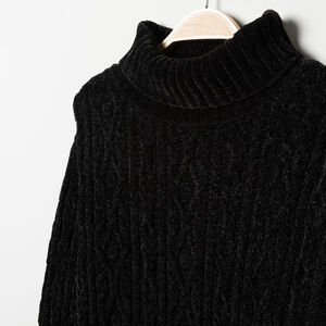 Ropa de embarazo negra de punto chenilla 