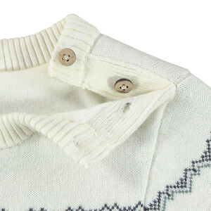 Pull de punto jacquard forrado de terciopelo para bebé niño 