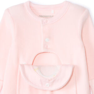 Pelele de terciopelo con parche de globo aerostático para bebé prematura niña 