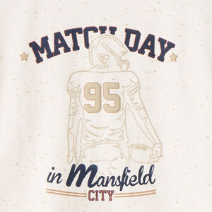 T-shirt manches longues puff print football américain pour garçon   Main T-shirt manches longues puff print football américain pour garçon