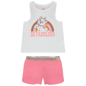 Pijama corto de 2 piezas en punto con estampado de Marie Disney niña 