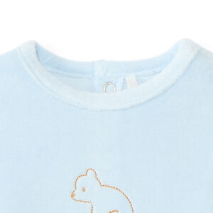 Pelele de terciopelo con bordado de animal para bebé niño 