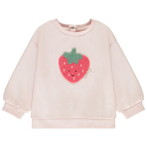 Sudadera de felpa con fruta bordada para niña  Main Sudadera de felpa con fruta bordada para niña
